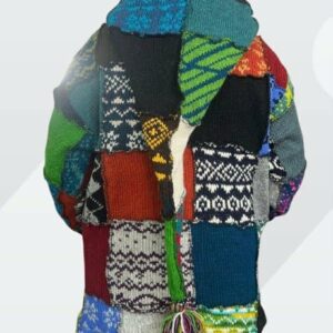Patch wool jacket