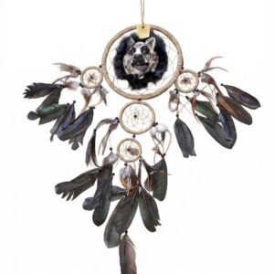 Wolf face Dreamcatcher (20cm x40cm)