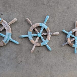Wooden mariner’s wheel (set of 3pcs )